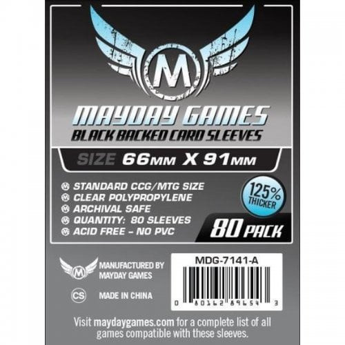 Premium Black Backed Card Sleeves 63.5mm x 88mm (80) - Standard MTG/CCG