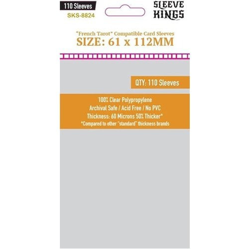 French Tarot Card Sleeves 61mm x 112mm (110)