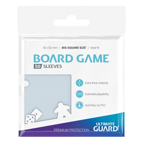Board Game Sleeves - Premium Big Square 82 mm x 82 mm (50)