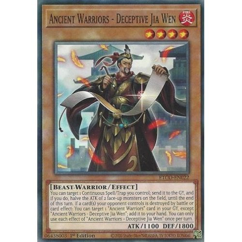 ETCO-EN022 Ancient Warriors - Deceptive Jia Wen
