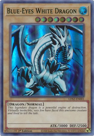LDS2-EN001 Blue-Eyes White Dragon (Green Version)