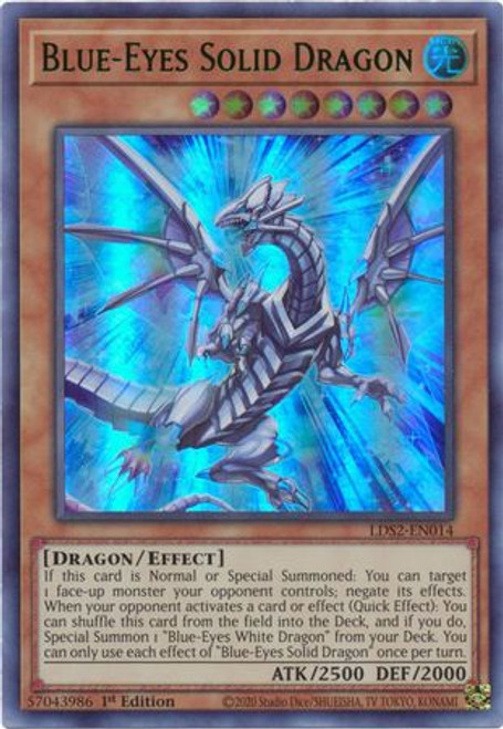 LDS2-EN014 Blue-Eyes Solid Dragon (Green Version)