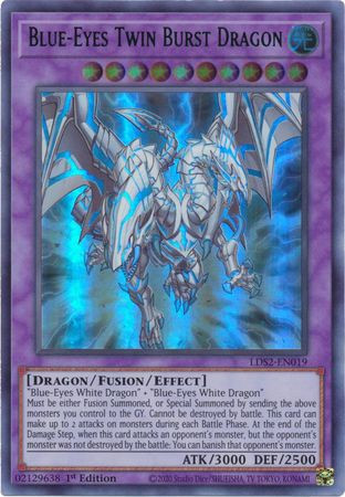 LDS2-EN019 Blue-Eyes Twin Burst Dragon (Green Version)