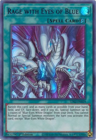 LDS2-EN029 Rage with Eyes of Blue (Blue Version)
