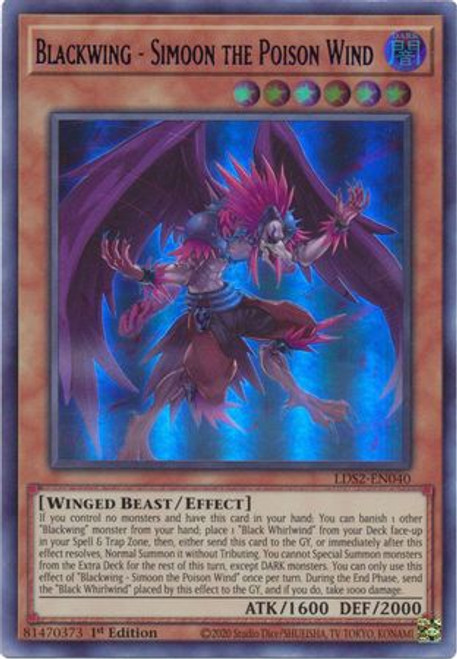 LDS2-EN040 Blackwing - Simoon the Poison Wind (Blue Version)