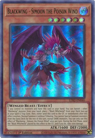 LDS2-EN040 Blackwing - Simoon the Poison Wind (Green Version)