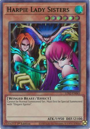 LDS2-EN065 Harpie Lady Sisters (Green Version)