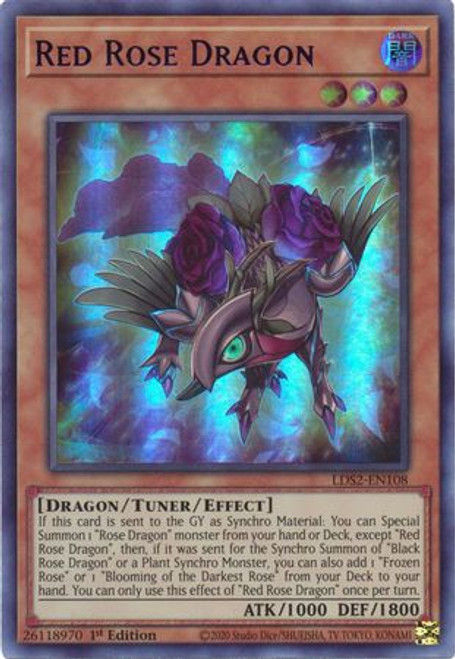 LDS2-EN108 Red Rose Dragon (Blue Version)