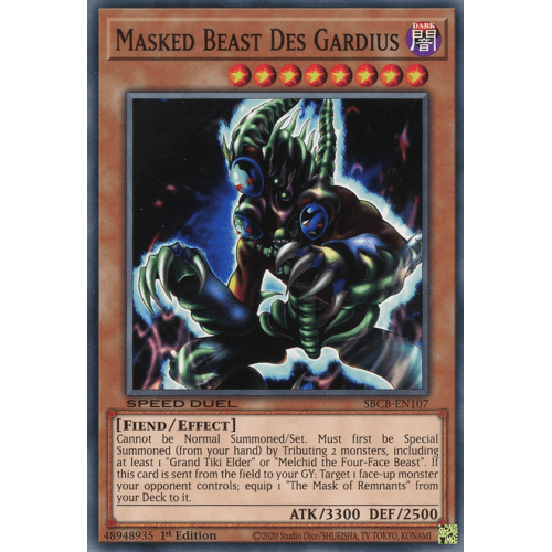 SBCB-EN107 Masked Beast Des Gardius (Secret Rare)