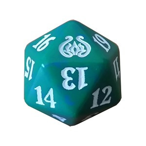 Magic Aether Revolt Spindown Dice - Green