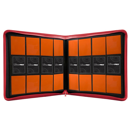 Vivid 12-Pocket Zippered PRO-Binder: Red