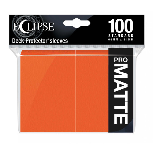 Eclipse Matte Standard Sleeves (100) - Pumpkin Orange