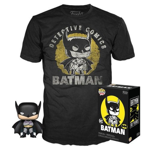 POP! & Tee: Batman - Batman Sun Faded POP! and Decetive Comics POP! T-Shirt Large