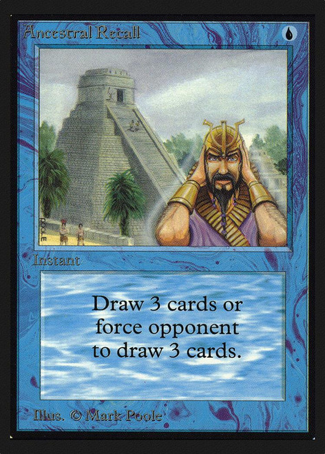 Ancestral Recall  プレイマット MTG MTG Ancestral Recall - Unlimited Edition - Heavy Play #5