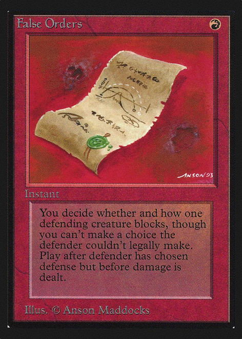 False Orders (Not Tournament Legal)