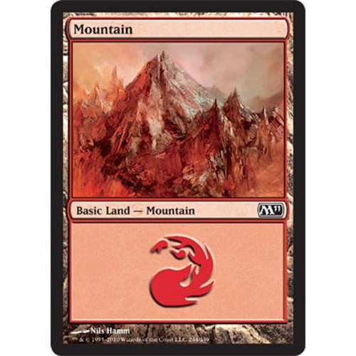Mountain  (#244) (foil) | Magic 2011 Core Set
