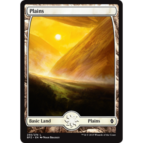 Plains (#250) (Extended Art) (foil) | Battle for Zendikar