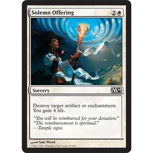 Solemn Offering (foil) | Magic 2014 Core Set