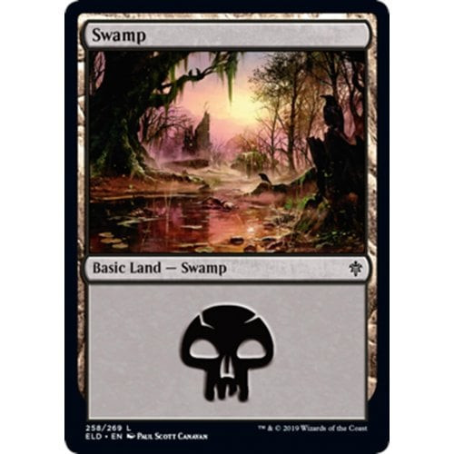 Swamp (#258) (foil) | Throne of Eldraine