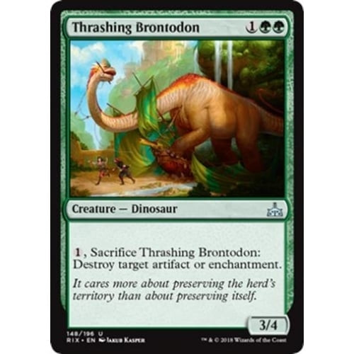 Thrashing Brontodon (foil) | Rivals of Ixalan