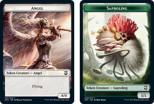 Adventures in the Forgotten Realms Commander - Angel Token / Saproling Token