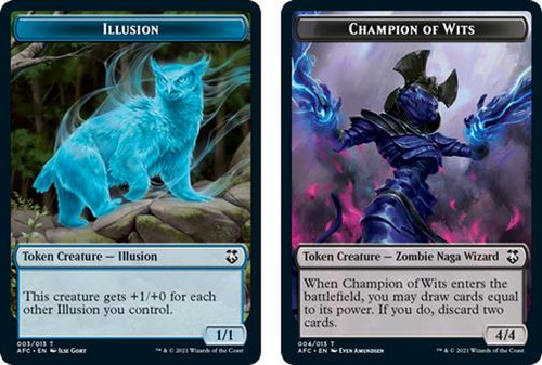 Adventures in the Forgotten Realms Commander - Illusion Token / Champion of Wits Token