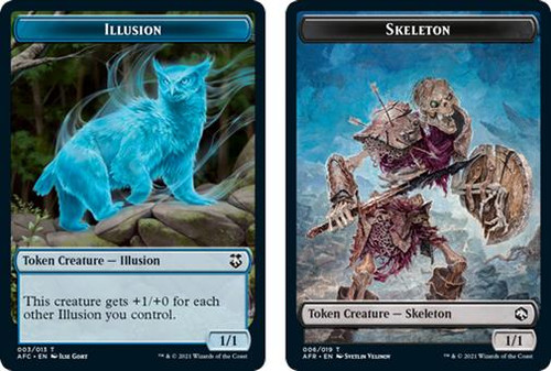 Adventures in the Forgotten Realms Commander - Illusion Token / Skeleton Token