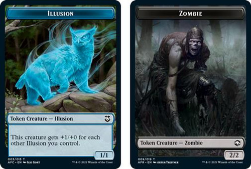 Adventures in the Forgotten Realms Commander - Illusion Token / Zombie Token