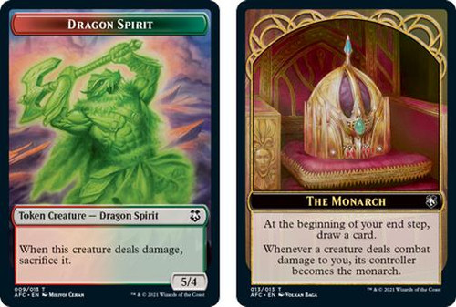 Adventures in the Forgotten Realms Commander - Dragon Spirit Token / The Monarch Token