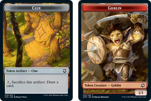 Adventures in the Forgotten Realms Commander - Clue Token / Goblin Token