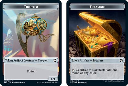 Adventures in the Forgotten Realms Commander - Thopter Token / Treasure Token