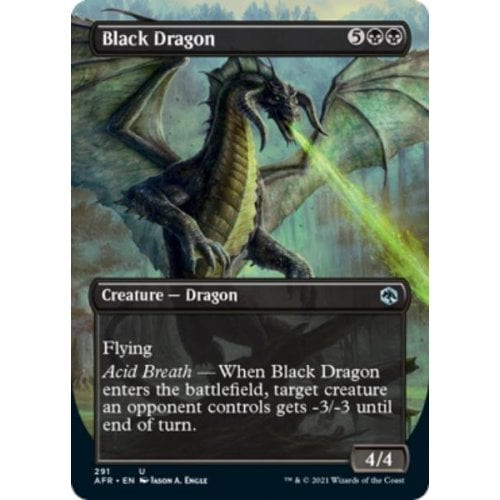 Black Dragon (Borderless Art) | Adventures in the Forgotten Realms