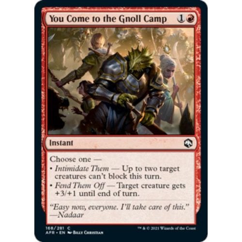 You Come to the Gnoll Camp (foil) | Adventures in the Forgotten Realms