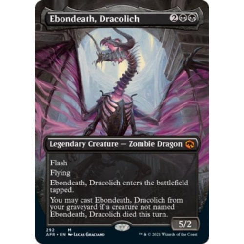 Ebondeath, Dracolich (Borderless Art) (foil) | Adventures in the Forgotten Realms