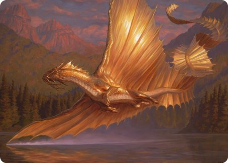 Adventures in the Forgotten Realms Art Card: Adult Gold Dragon