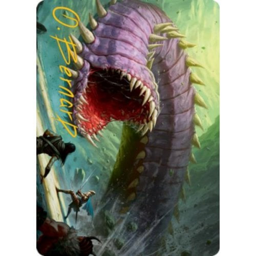 Adventures in the Forgotten Realms Art Card: Purple Worm (Gold Signature)