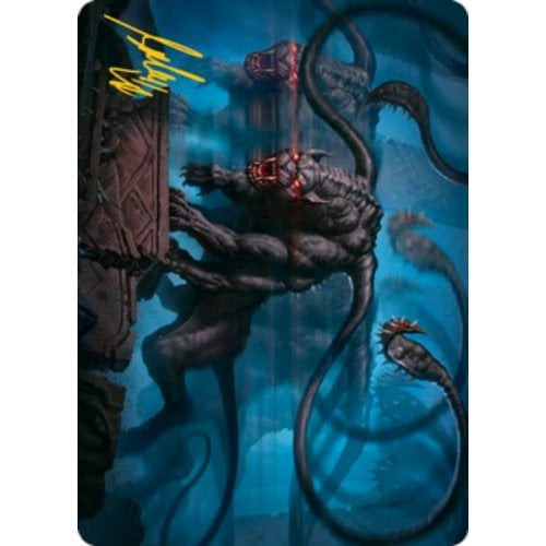Adventures in the Forgotten Realms Art Card: Displacer Beast (Gold Signature)