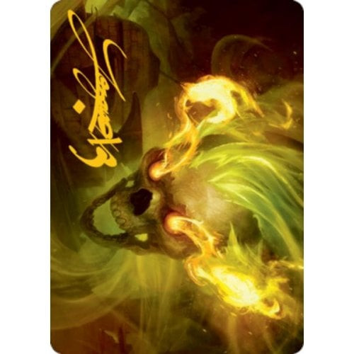 Adventures in the Forgotten Realms Art Card: Flameskull (Gold Signature) | Adventures in the Forgotten Realms