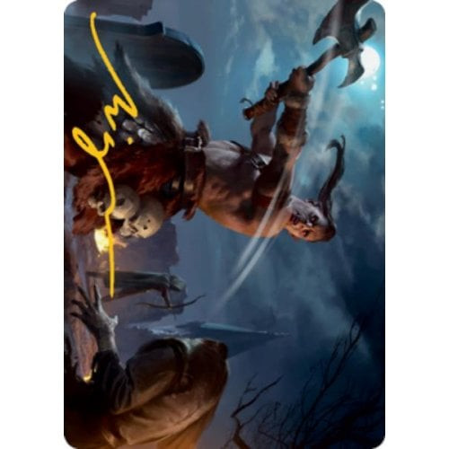 Adventures in the Forgotten Realms Art Card: Critical Hit (Gold Signature) | Adventures in the Forgotten Realms