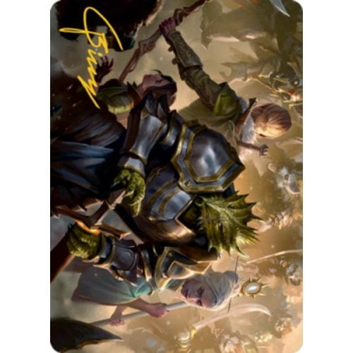 Adventures in the Forgotten Realms Art Card: You Come to the Gnoll Camp (Gold Signature) | Adventures in the Forgotten Realms