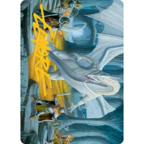 Adventures in the Forgotten Realms Art Card: Cave of the Frost Dragon (Gold Signature) | Adventures in the Forgotten Realms