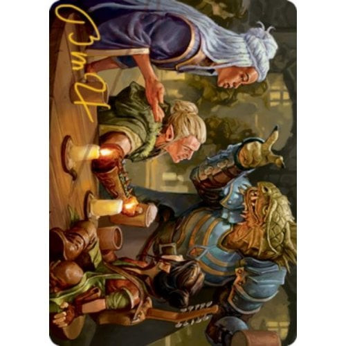 Adventures in the Forgotten Realms Art Card: You Meet in a Tavern (Gold Signature)