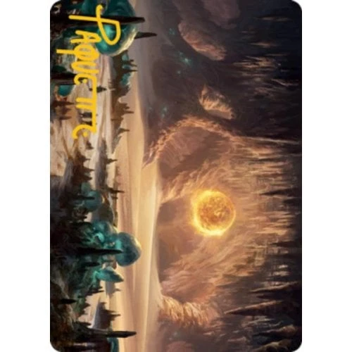 Adventures in the Forgotten Realms Art Card: Plains (Gold Signature)