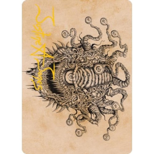 Adventures in the Forgotten Realms Art Card: Baleful Beholder (Gold Signature) | Adventures in the Forgotten Realms