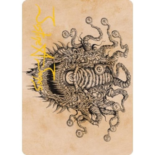 Adventures in the Forgotten Realms Art Card: Baleful Beholder (Gold Signature)