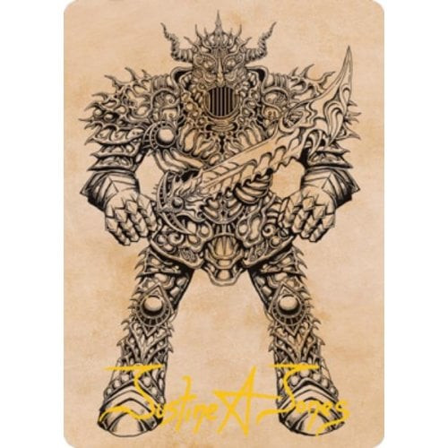 Adventures in the Forgotten Realms Art Card: Iron Golem (Gold Signature) | Adventures in the Forgotten Realms