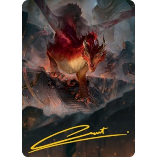 Adventures in the Forgotten Realms Art Card: Red Dragon (Gold Signature) | Adventures in the Forgotten Realms