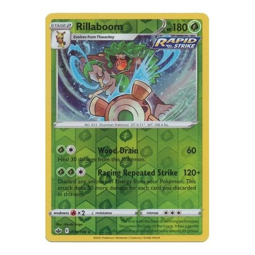 Chilling Reign 018/198 Rillaboom (Reverse Holo)