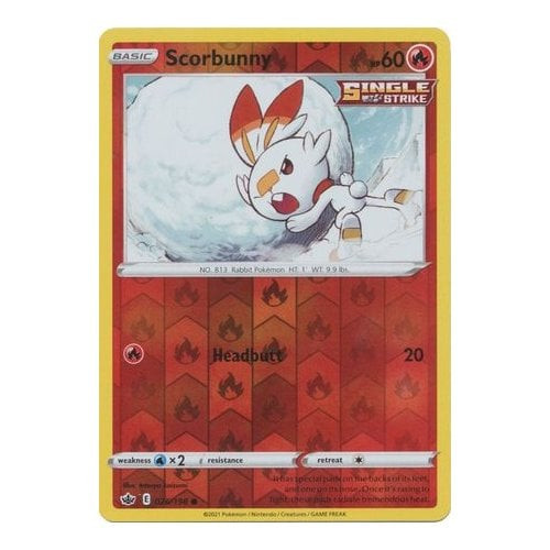 Chilling Reign 026/198 Scorbunny (Reverse Holo)