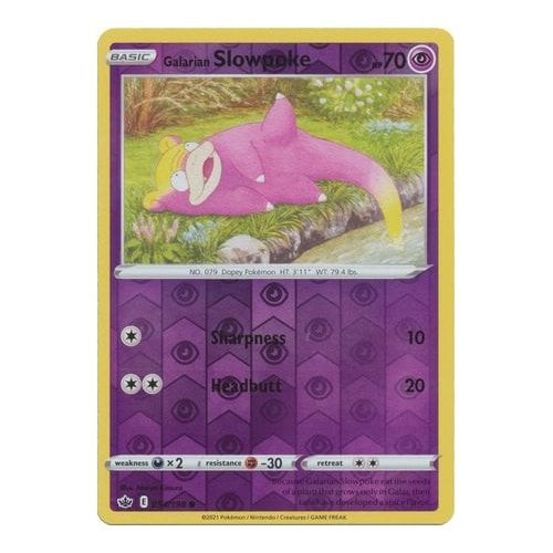 Chilling Reign 054/198 Galarian Slowpoke (Reverse Holo)